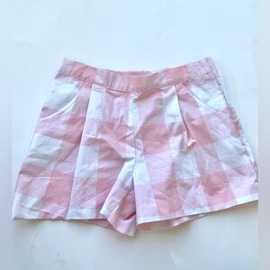 Janie and Jack Pink and White Plaid girls size 10 Shorts